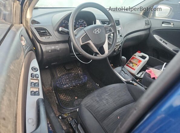 KMHCT5AEXHU338856 2017 HYUNDAI ACCENT Blue წინა პანელის ხედი