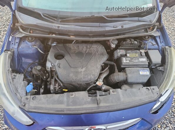 KMHCT5AEXHU338856 2017 HYUNDAI ACCENT Blue უკანა სალონის ხედი