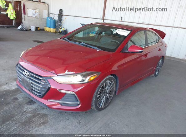 KMHD04LB0JU454941 2018 HYUNDAI ELANTRA Красный Передняя левая четверть