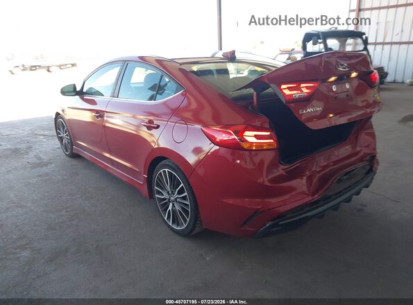 KMHD04LB0JU454941 2018 HYUNDAI ELANTRA Красный Задняя левая четверть
