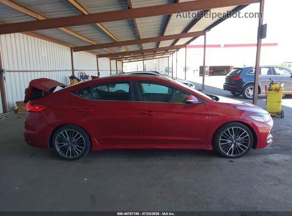 KMHD04LB0JU454941 2018 HYUNDAI ELANTRA Красный Вид задней части салона