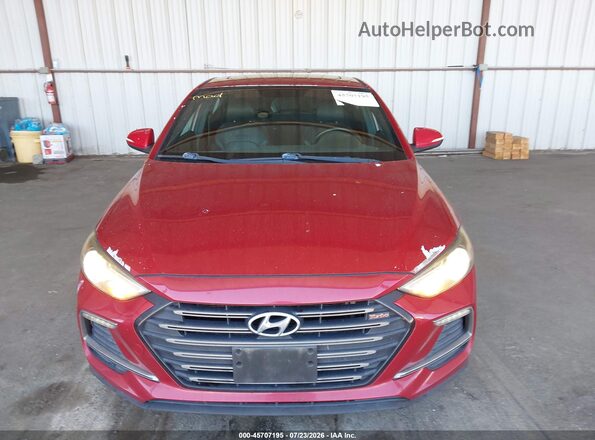 KMHD04LB0JU454941 2018 HYUNDAI ELANTRA Красный Вид щитка приборов