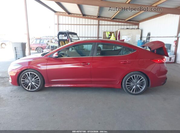 KMHD04LB0JU454941 2018 HYUNDAI ELANTRA Красный Панорамный вид салона 360°