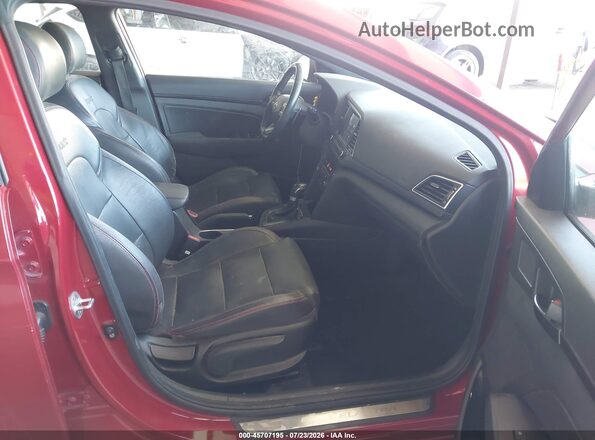 KMHD04LB0JU454941 2018 HYUNDAI ELANTRA Красный Вид салона спереди