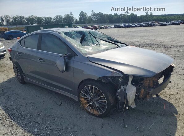 KMHD04LB0JU522767 2018 HYUNDAI ELANTRA Gray Передня права чверть