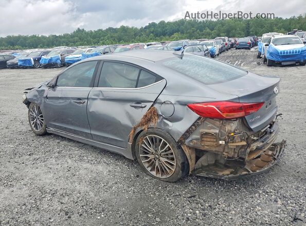 KMHD04LB0JU522767 2018 HYUNDAI ELANTRA Gray Задня ліва чверть