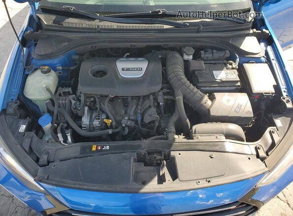 KMHD04LB1HU330719 2017 HYUNDAI ELANTRA Blue Вид задньої частини салону