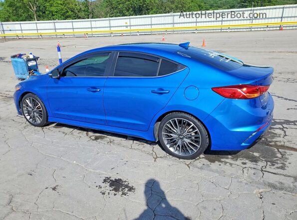 KMHD04LB1HU330719 2017 HYUNDAI ELANTRA Blue Задня ліва чверть