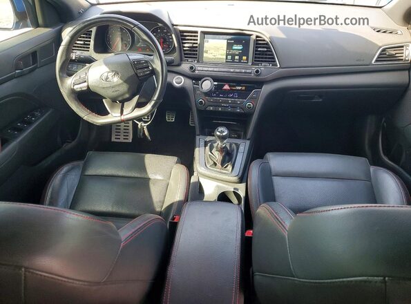 KMHD04LB1HU330719 2017 HYUNDAI ELANTRA Blue Вид панелі приладів