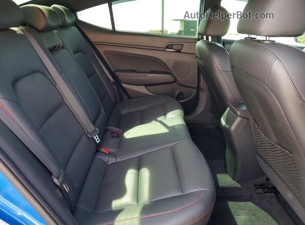 KMHD04LB1HU330719 2017 HYUNDAI ELANTRA Blue Вид задніх сидінь