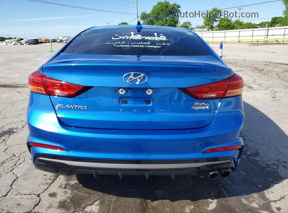 KMHD04LB1HU330719 2017 HYUNDAI ELANTRA Blue Вид ззаду