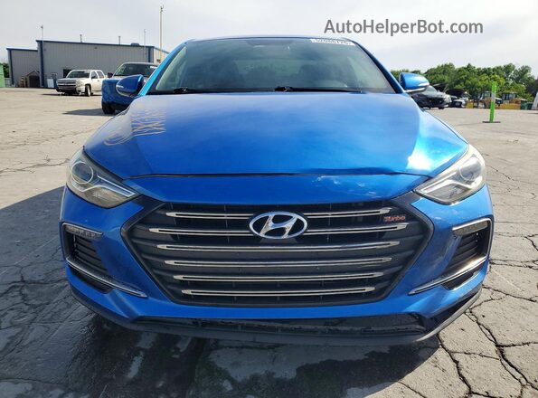 KMHD04LB1HU330719 2017 HYUNDAI ELANTRA Blue Вид спереду