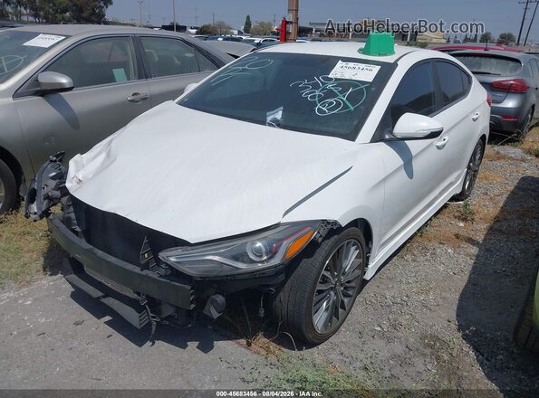 KMHD04LB1HU360125 2017 HYUNDAI ELANTRA Белый Передняя левая четверть
