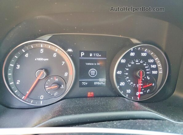 KMHD04LB1KU886715 2019 HYUNDAI ELANTRA Blue Instrument cluster view