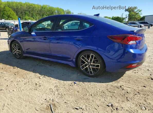 KMHD04LB1KU886715 2019 HYUNDAI ELANTRA Blue Rear left