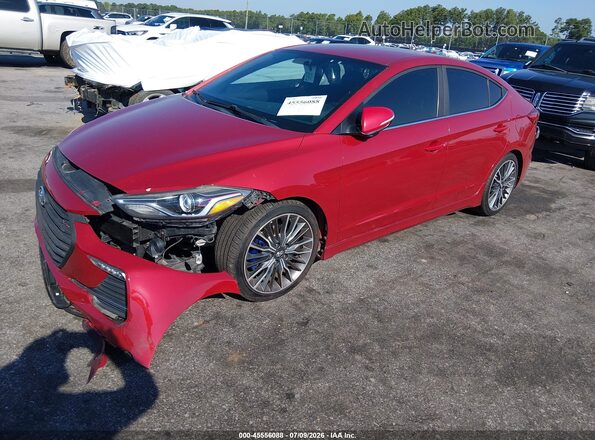 KMHD04LB2HU364460 2017 HYUNDAI ELANTRA Red Front left
