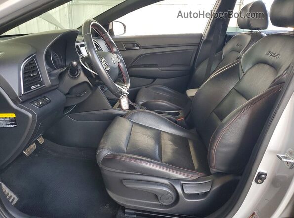KMHD04LB2JU702249 2018 HYUNDAI ELANTRA Silver Вид салону спереду