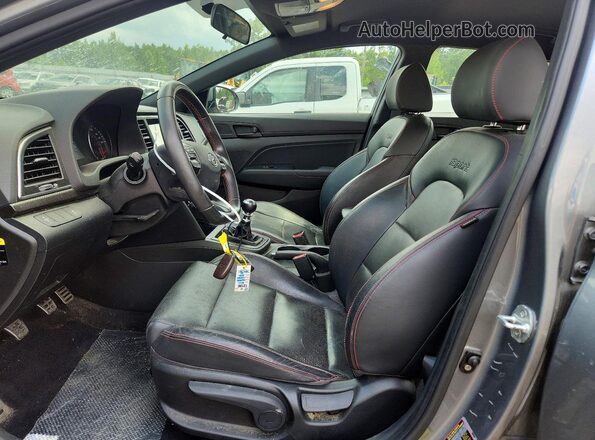 KMHD04LB3HU339180 2017 HYUNDAI ELANTRA Charcoal Widok wnętrza z przodu