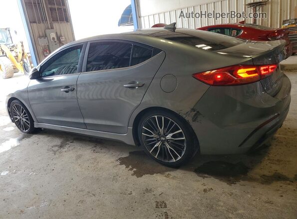 KMHD04LB3JU507857 2018 HYUNDAI ELANTRA Gray Trasero izquierdo