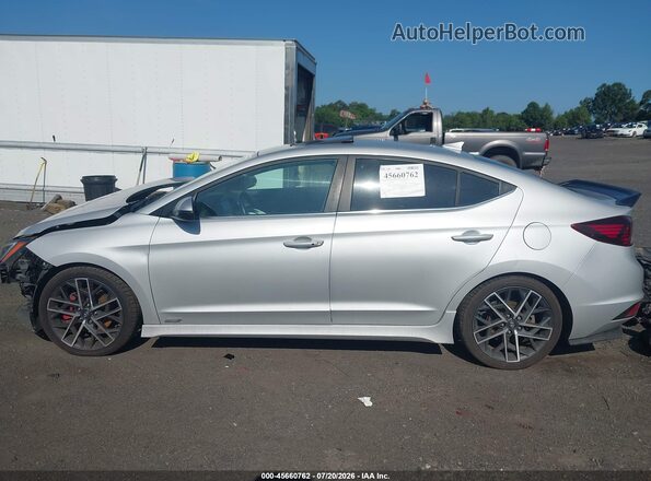 KMHD04LB4KU887308 2019 HYUNDAI ELANTRA Серебряный Панорамный вид салона 360°