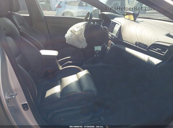 KMHD04LB4KU887308 2019 HYUNDAI ELANTRA Серебряный Вид салона спереди