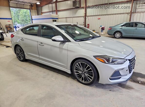 KMHD04LB5HU322817 2017 HYUNDAI ELANTRA Серебряный Передняя правая четверть