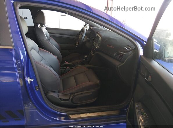 KMHD04LB5LU085349 2020 HYUNDAI ELANTRA Blue Front interior view
