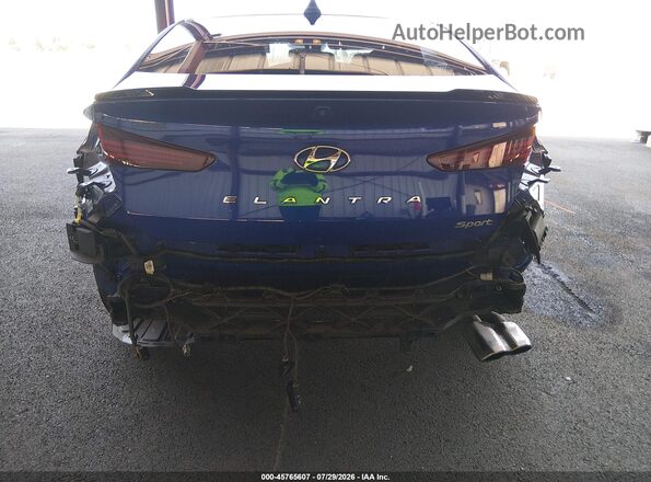 KMHD04LB5LU085349 2020 HYUNDAI ELANTRA Blue Front view