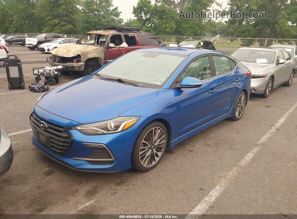 KMHD04LB6HU349203 2017 HYUNDAI ELANTRA Blue Front left
