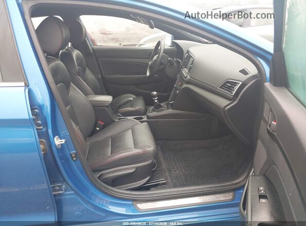 KMHD04LB6HU349203 2017 HYUNDAI ELANTRA Blue Front interior view