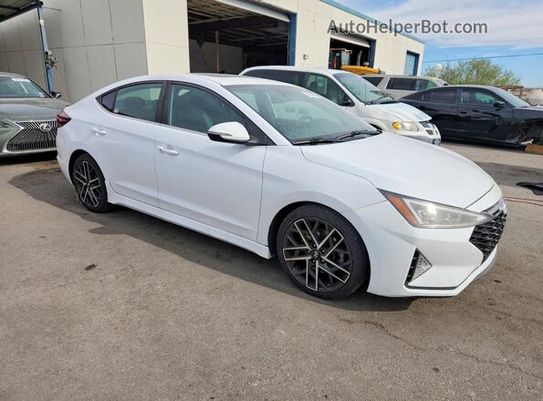 KMHD04LB6KU829006 2019 HYUNDAI ELANTRA Белый Передняя правая четверть