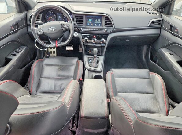 KMHD04LB6KU829006 2019 HYUNDAI ELANTRA Белый Вид панели приборов