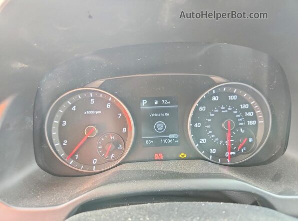 KMHD04LB6KU829006 2019 HYUNDAI ELANTRA Белый Вид щитка приборов