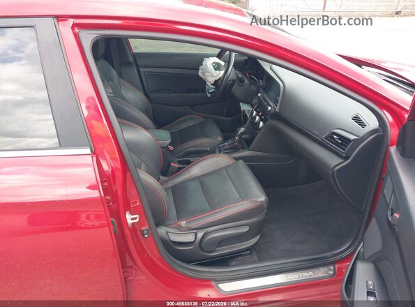 KMHD04LB6KU841902 2019 HYUNDAI ELANTRA Red Սալոնի դիմացի տեսք