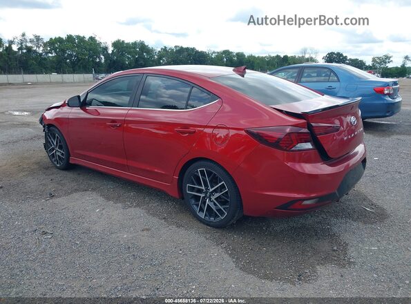 KMHD04LB6KU841902 2019 HYUNDAI ELANTRA Red Հետևի ձախ