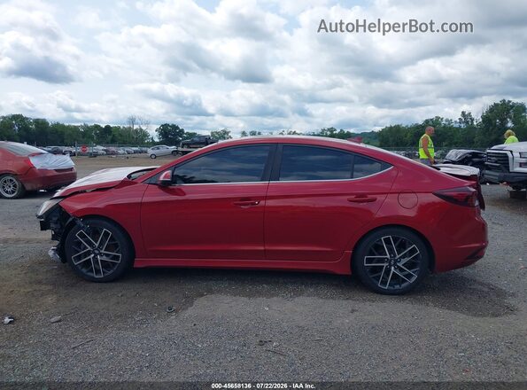 KMHD04LB6KU841902 2019 HYUNDAI ELANTRA Red Սալոնի 360 աստիճան տեսք