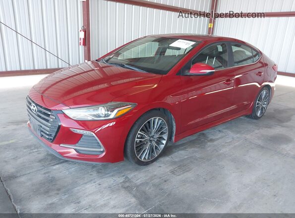 KMHD04LB7JU451938 2018 HYUNDAI ELANTRA Red Front left