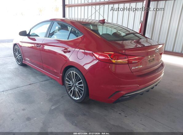 KMHD04LB7JU451938 2018 HYUNDAI ELANTRA Red Rear left