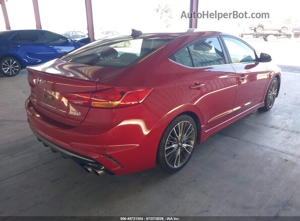 KMHD04LB7JU451938 2018 HYUNDAI ELANTRA Red Rear right