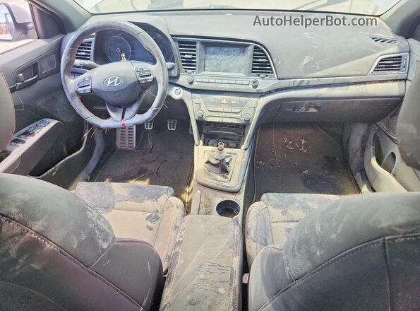 KMHD04LB7JU522927 2018 HYUNDAI ELANTRA Silver Dashboard view
