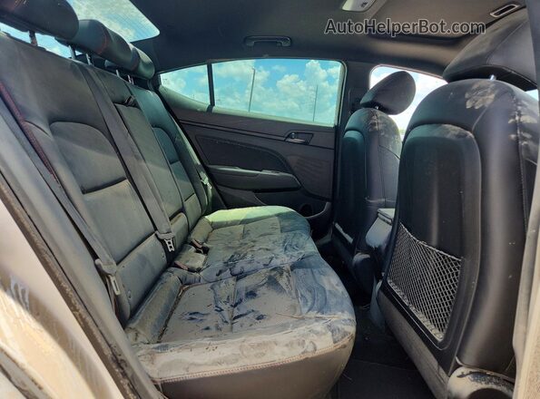 KMHD04LB7JU522927 2018 HYUNDAI ELANTRA Silver Rear seats view