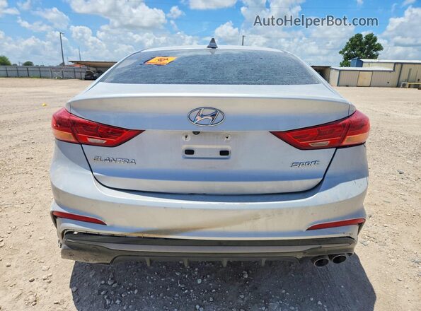 KMHD04LB7JU522927 2018 HYUNDAI ELANTRA Silver Rear view
