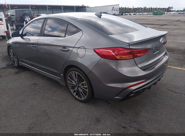 KMHD04LB8JU685263 2018 HYUNDAI ELANTRA Silver Trasero izquierdo
