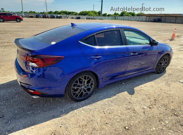 KMHD04LB8KU871144 2019 HYUNDAI ELANTRA Blue Trasero derecho
