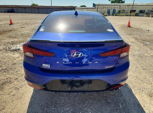 KMHD04LB8KU871144 2019 HYUNDAI ELANTRA Blue Vista trasera