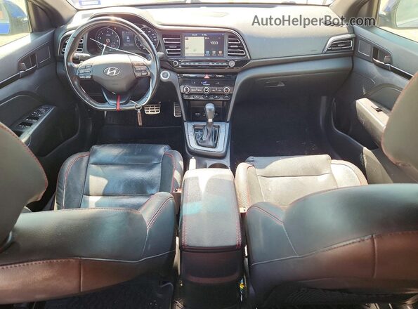 KMHD04LB8KU871144 2019 HYUNDAI ELANTRA Blue Vista del salpicadero