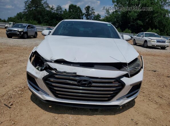 KMHD04LB9JU553872 2018 HYUNDAI ELANTRA White Դիմացի տեսք