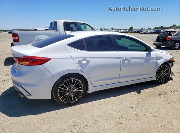 KMHD04LB9JU599346 2018 HYUNDAI ELANTRA White Trasero derecho