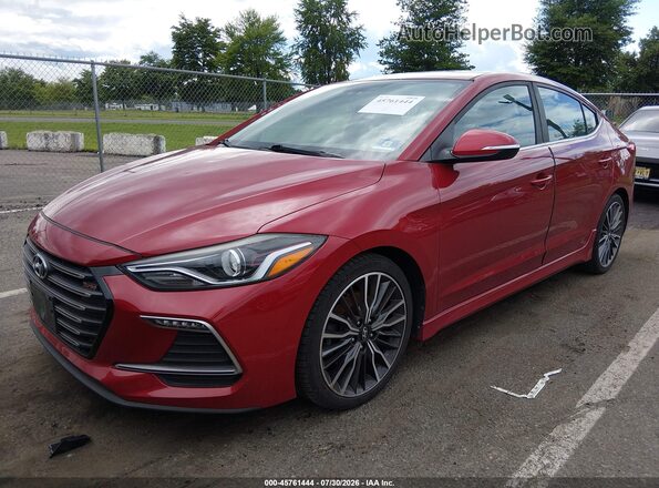 KMHD04LBXHU315264 2017 HYUNDAI ELANTRA Red Vista tres cuartos delantera izquierda