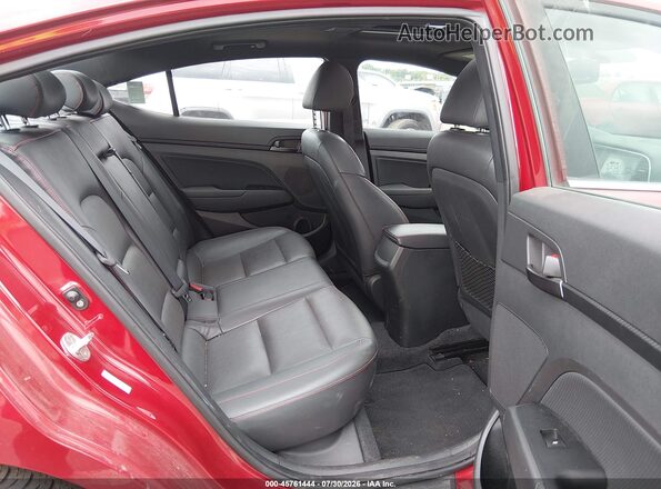 KMHD04LBXHU315264 2017 HYUNDAI ELANTRA Red Vista de la etiqueta del VIN